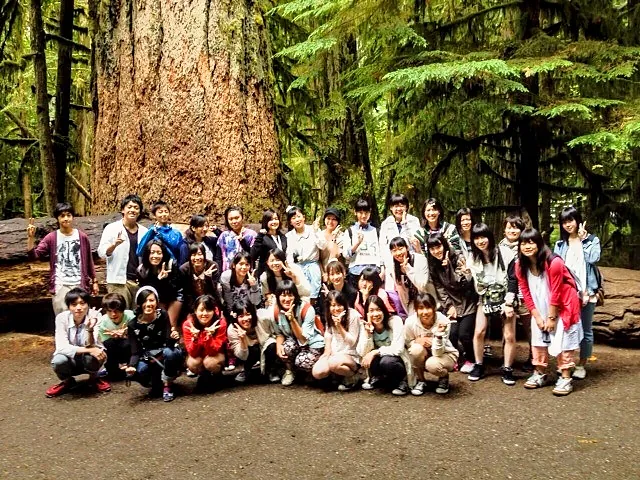 Group tour students in British Columbia