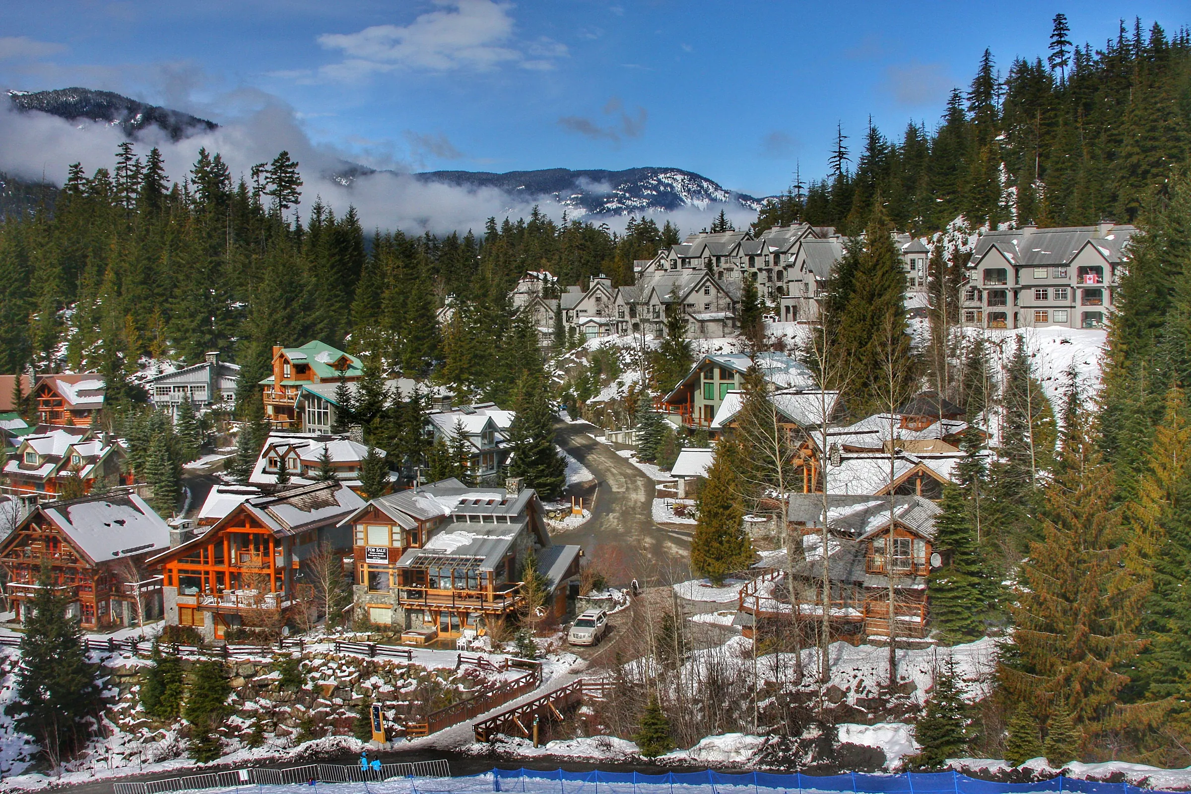 Students and host families gathered together at a welcome reception in Whistler